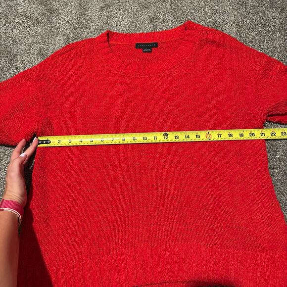 SANCTUARY Women's Popcorn Crew Neck Sweater Size L In Red - Picture 6 of 9